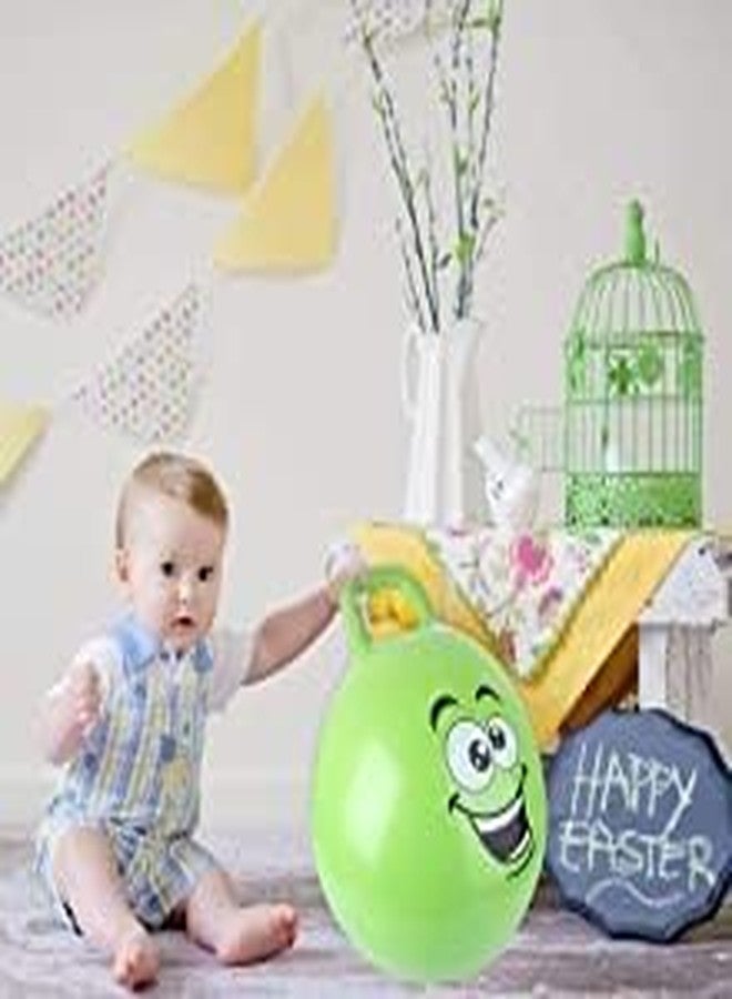 PAVITYAKSH HOP Ball Inflatable Jumping Hopping Hopper Hop Bouncy Jumping Ball with Grip Handle for Kids(45CM) (GERRN) - Image 3